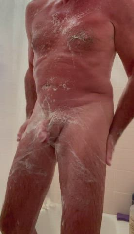 Cock Masturbating Shower clip