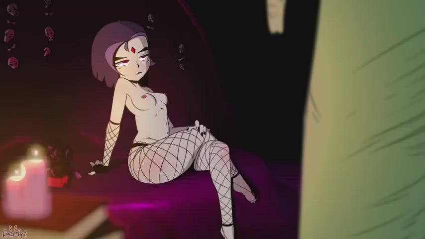 Animation Anime Bouncing Tits Cartoon Goth Hentai Leggings Monster Cock Rule34 clip