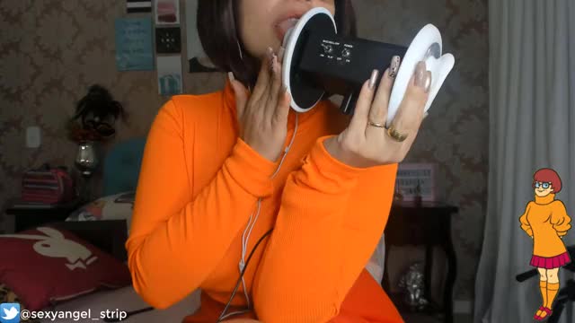 ASMR 3DIO Cosplay Welma Scooby-Doo! Welma safadinha fazendo-te gozar GOSTOSO, Teasing