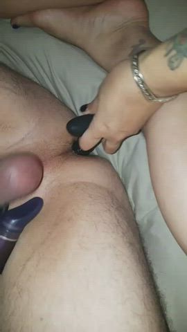 amateur anal cock ring couple dildo pegging prostate massage tattoo clip