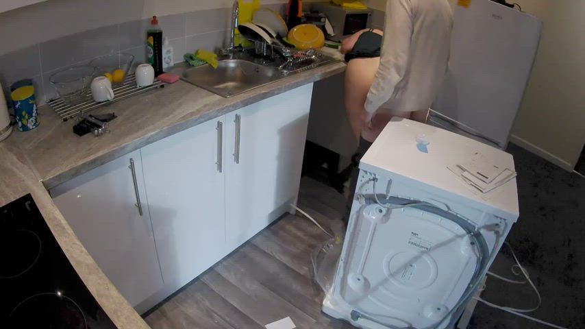 kitchen sex standing doggy clip