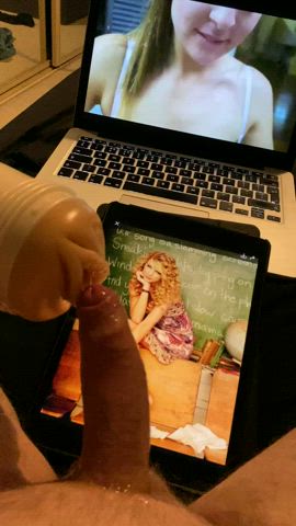 celebrity fleshlight male masturbation masturbating split screen porn taylor swift