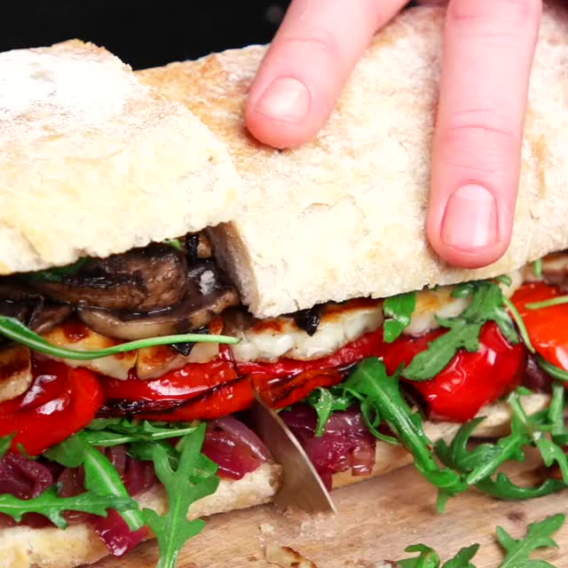 Giant Halloumi Sandwich Instagram
