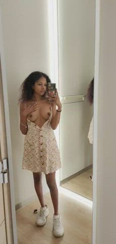 Boobs Tits Dressing Room Dress Changing Room Small Nipples clip