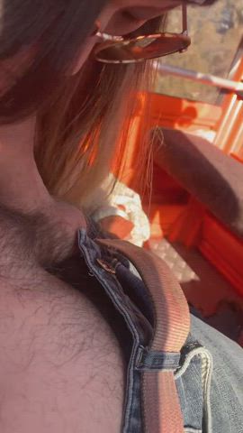 blowjob outdoor public clip