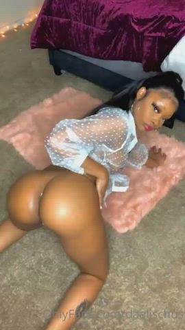 Ass Clapping Ass Spread Back Arched Big Ass Clothed Ebony See Through Clothing Thong