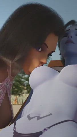 Sombra sucking Widowmaker tits (VIVANS)