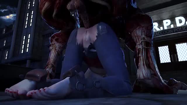 Claire Redfield - Anal fucked and choked by a Licker (CreepyMotions)