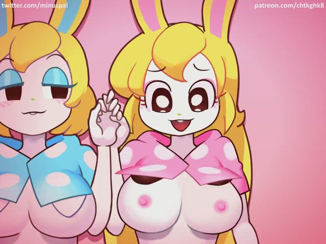 Bouncy Bubblegum Bunnies loop animation