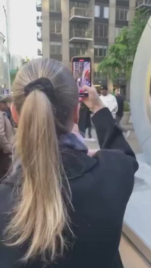 flashing public sideboob clip