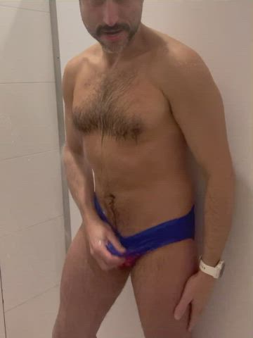 Another post swim shower!