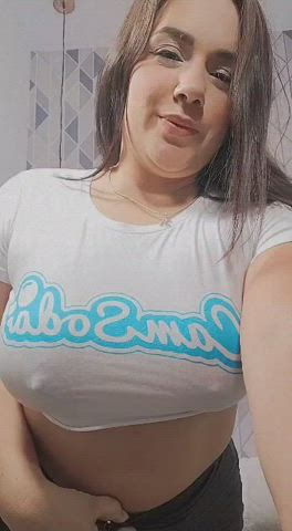 big tits boobs bouncing camgirl latina lingerie nipples tits webcam clip