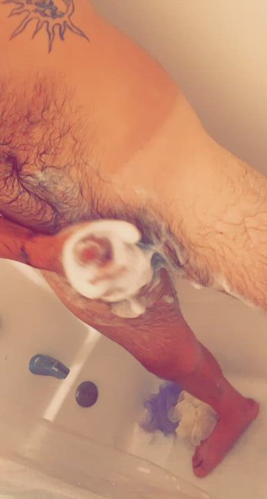 Big Dick Male Masturbation Shower clip