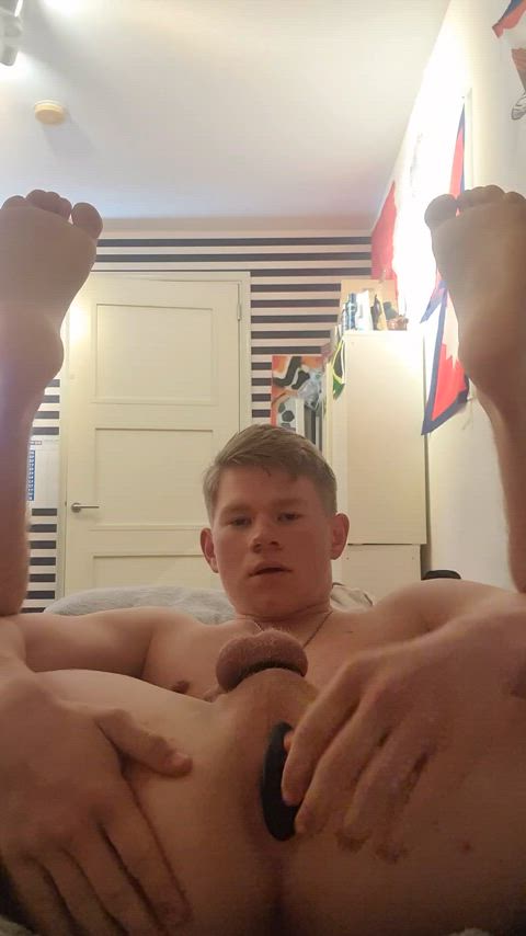 gay anal twink stretching anal play dildo huge dildo teen clip