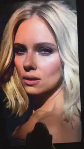 Scarlett Johansson gets sprayed with cum