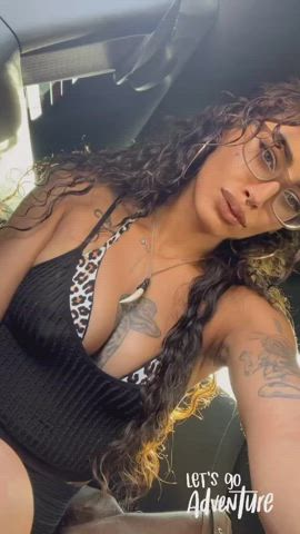 australian cleavage cute glasses lips perky tattoo tits turkish clip