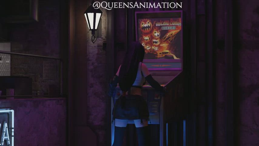 Final Fantasy Eating Out Tifa In The Arcade 3D Hentai