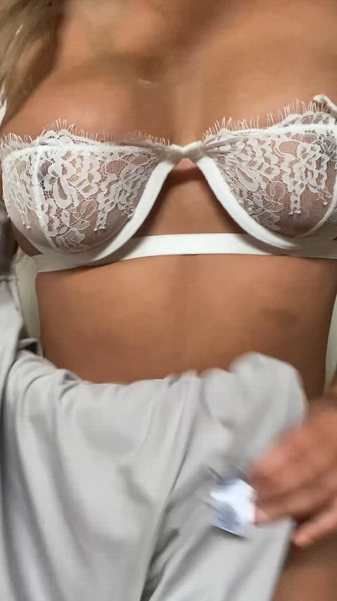 White lace makes me feel sexy