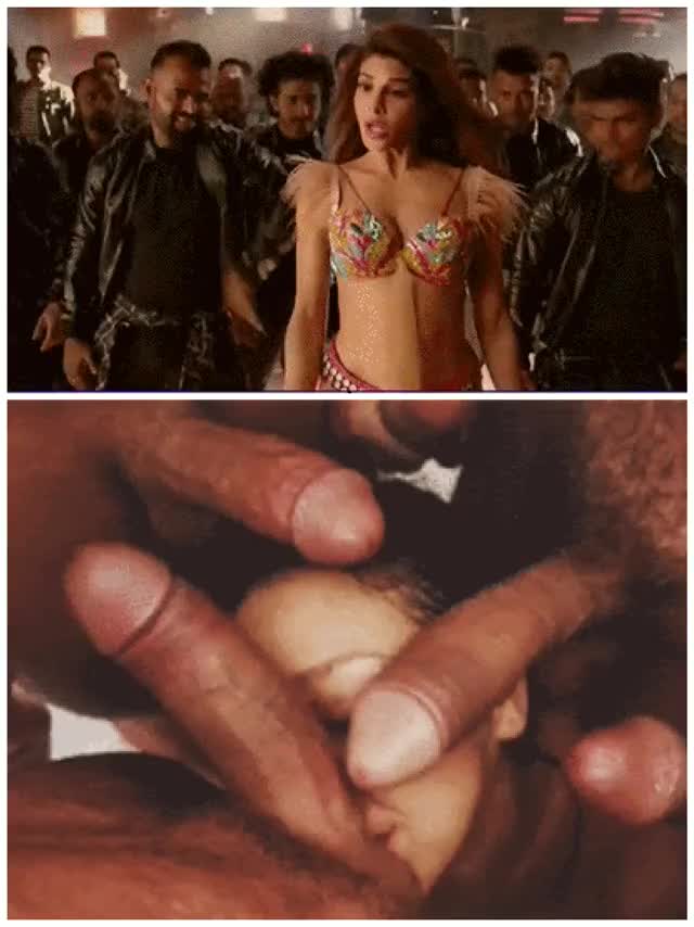 Cum drainer Jacqueline Fernandez counting the number of cocks about to destroy her