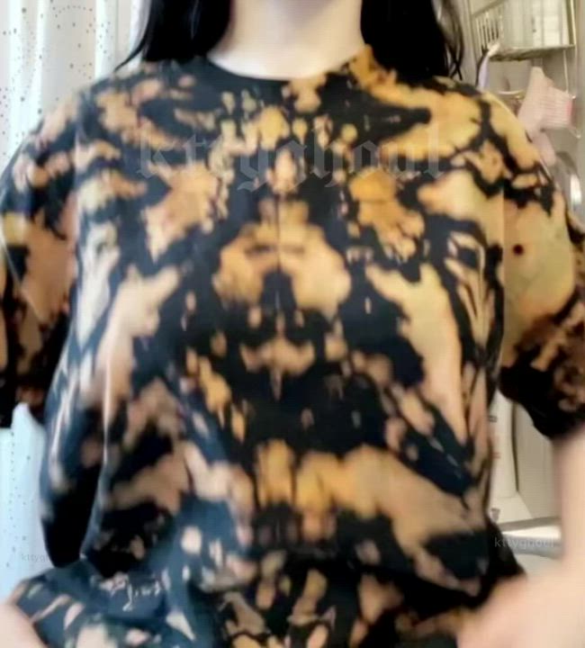 19 Years Old Goth Pale Petite Titty Drop clip