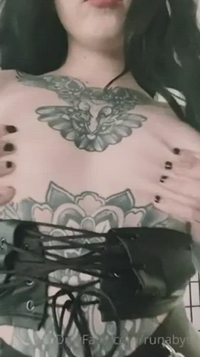 Fingering Fishnet Tattoo clip