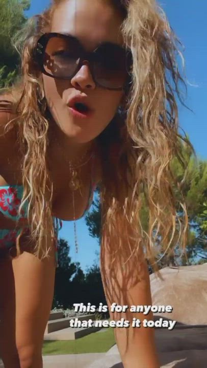 Big Tits Bikini British Celebrity Rita Ora Tits clip