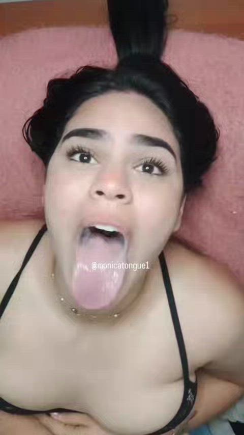 deepthroat long tongue throat tongue tongue fetish clip