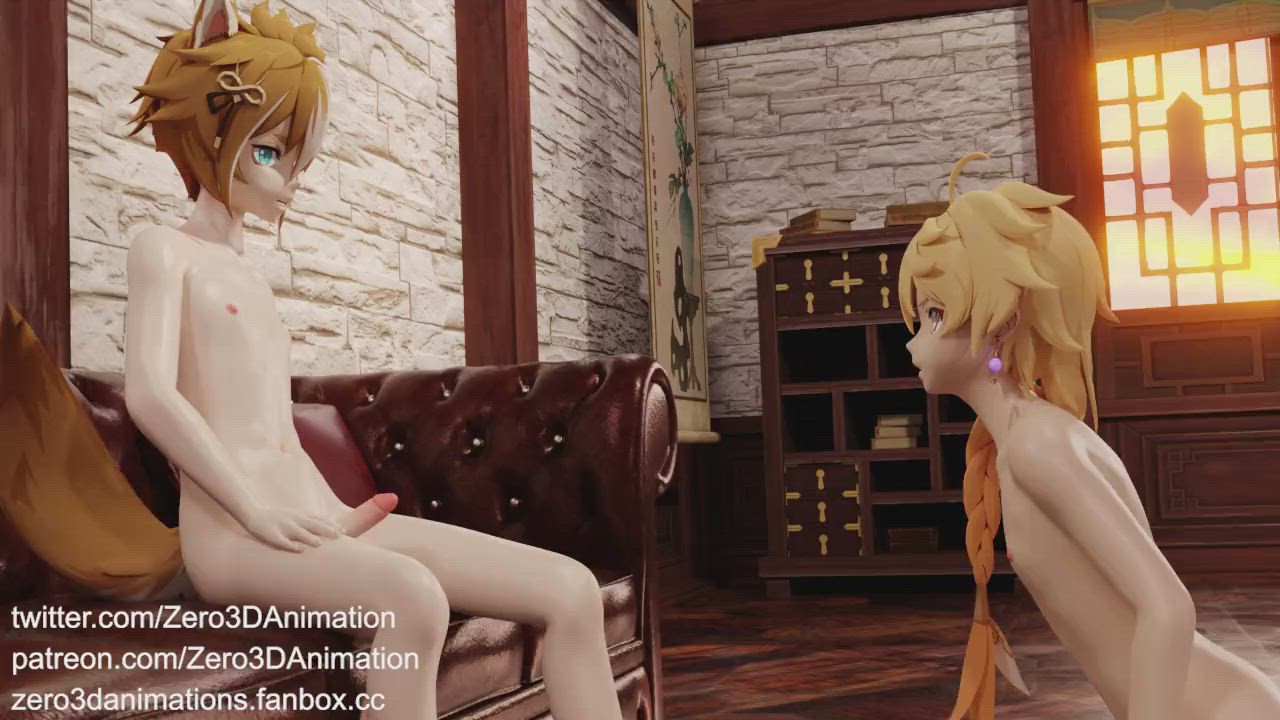 animation femboy foot worship gay yaoi clip