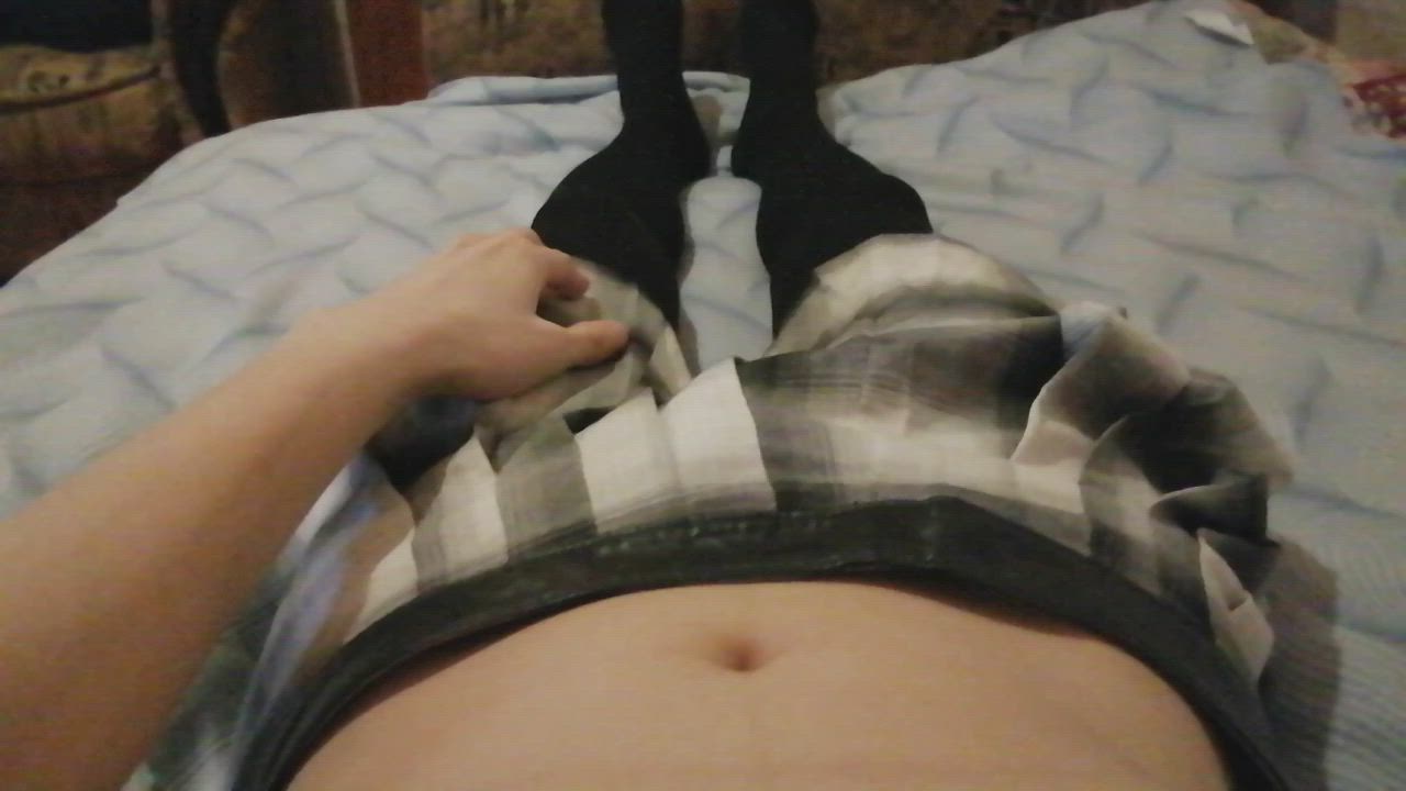 Wanna see things under my skirt? ;&gt;