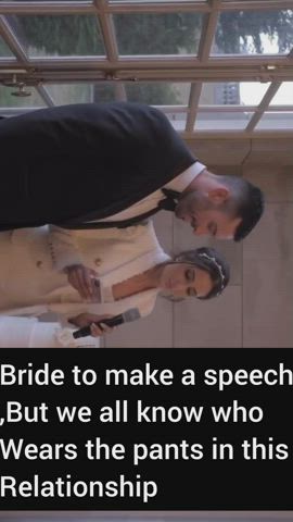 Brides wedding speech vs how it's now (sauce in comment)
