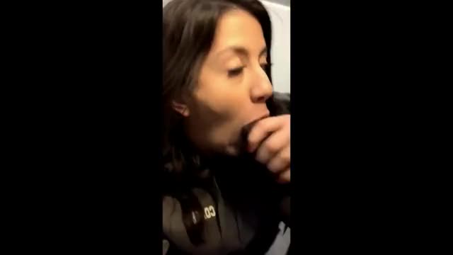 eyyylt-Natalie Brooks sucking a BBC in the airplane bathroom-RigidFriendlyFinnishspitz