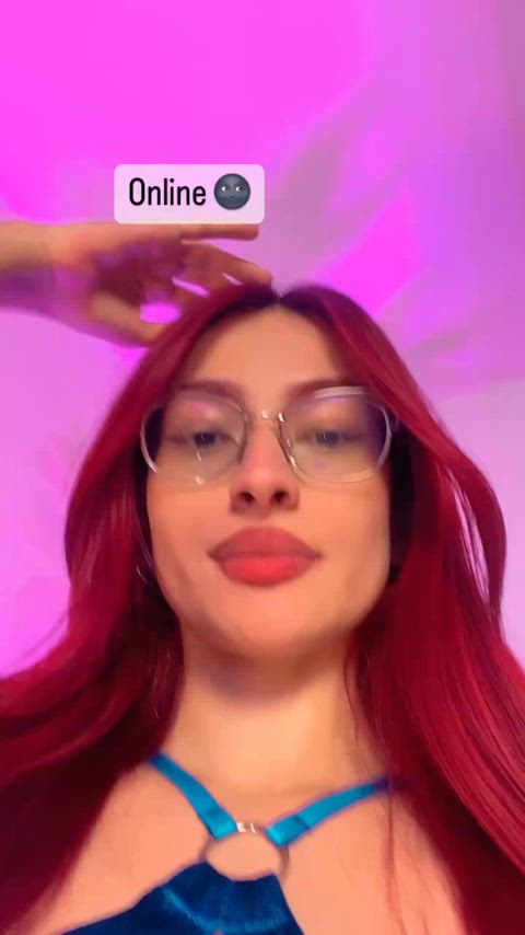 glasses red hair redhead webcam clip