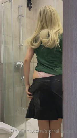 Bathroom Big Tits Blonde Boobs Solo Undressing Wet clip