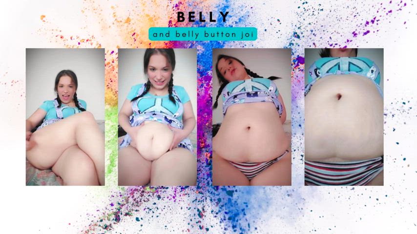 bbw belly button close up cute joi jiggle thick thighs thighs belly clip