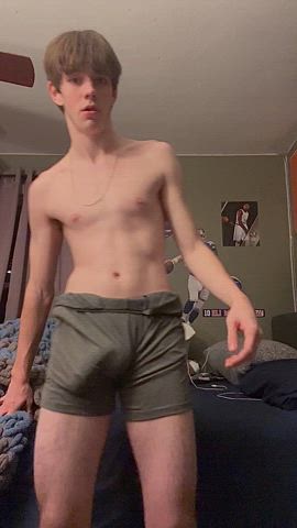 stretching and flexing in these cute shorts