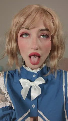ahegao cosplay cute hentai kawaii girl onlyfans sub submissive tongue fetish clip