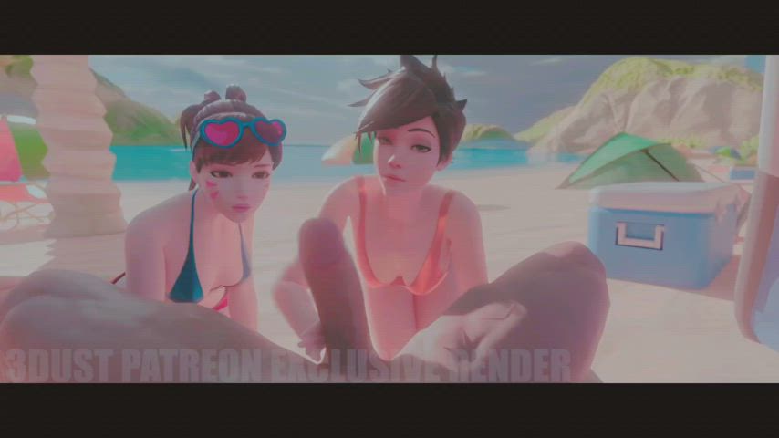 3d animation beach overwatch clip