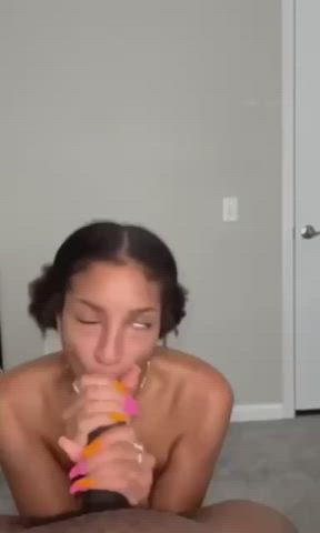 blowjob ebony messy teen wet and messy clip