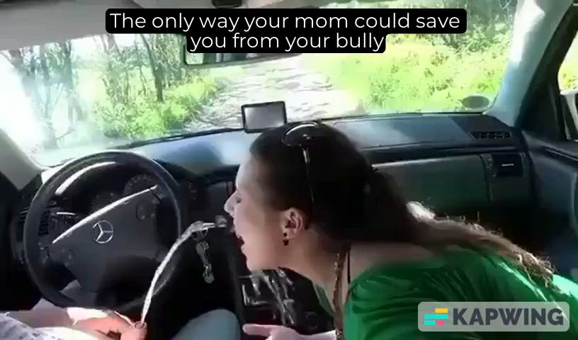 bully caption car humiliation mom piss pissing public clip