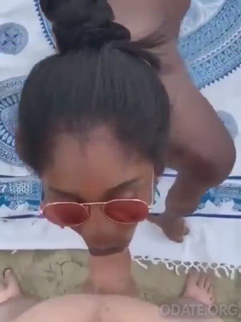 blowjob interracial public clip