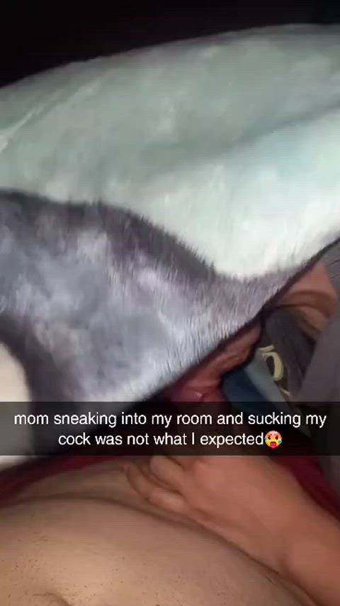 Mom surprises son with her mouth