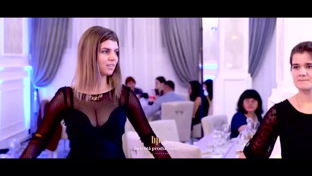 Busty babe in sheer top dancing at a wedding