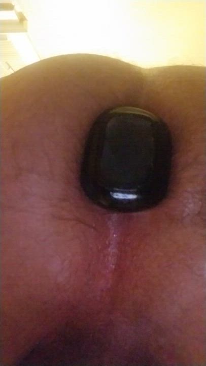 Having fun with my butt plug