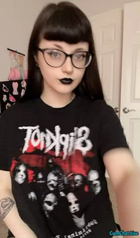 Alt Amateur Emo Glasses Goth Nerd OnlyFans Teen Tits clip