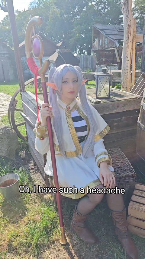 brunette cosplay funny clip
