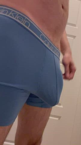 If you look up with my cock in your mouth, you'll notice these boxers match my eyes...