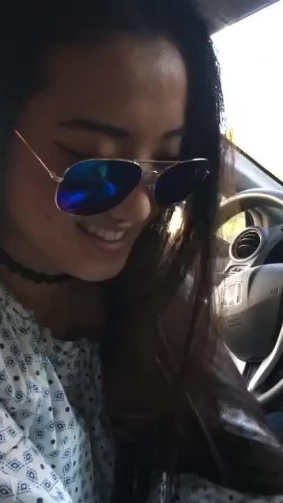 asian blows me in her car