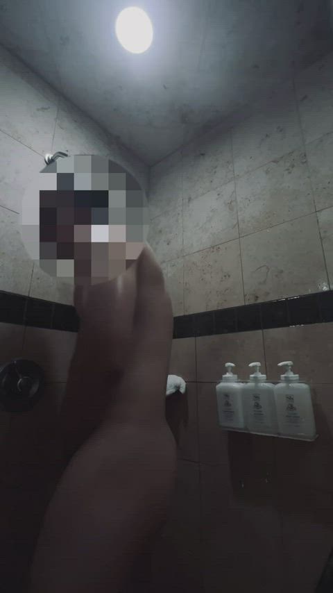 cut cock public shower clip