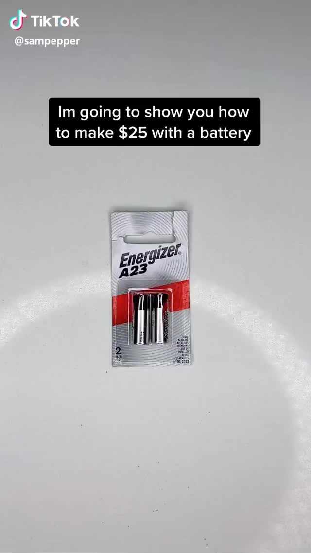 Easy life hack Using an A23 battery sam tiktok