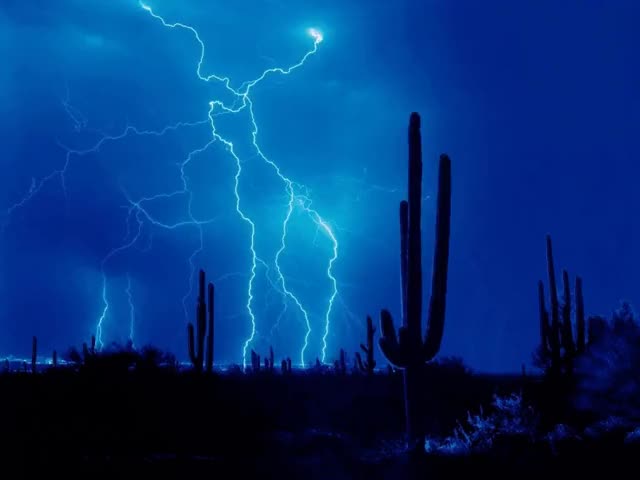 Electric Blue Magic Strikes Desert Beauty Sky Thrice!